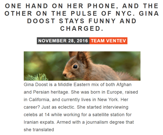 Gina Doost Q&A blog post for Ventev Mobile