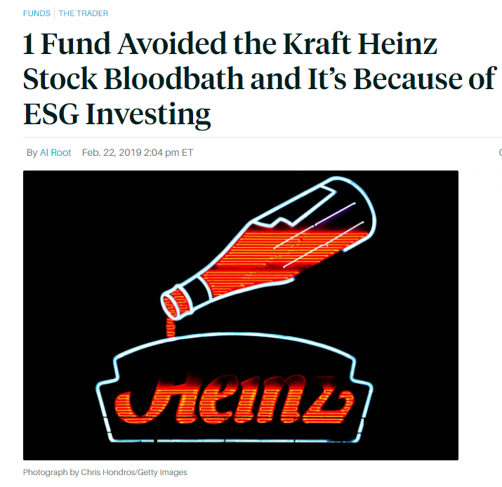 Highlight ESG winners and losers