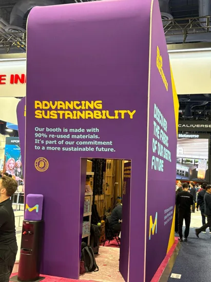 Booth design and recycled materials - CES 2025 AI-driven efficiency