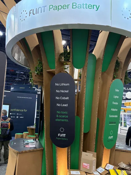 Flint - Paper Batteries - CES 2025 Paper batteries from Flint