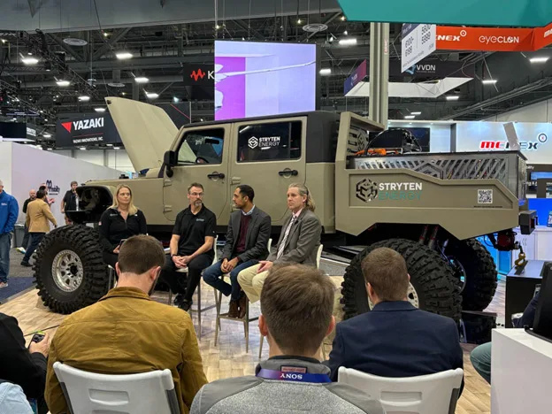 Stryten Energy Relucatance - CES 2025 The vehicle -- the Reluctance from Stryten Energy -- held enough battery storage to serve as a portable microgrid.