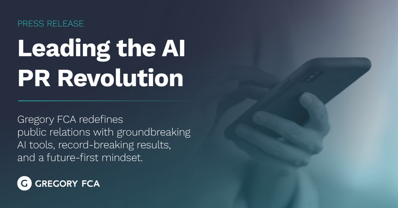 First Pr Gregory FCA Redefines PR With Award-Winning AI Platform