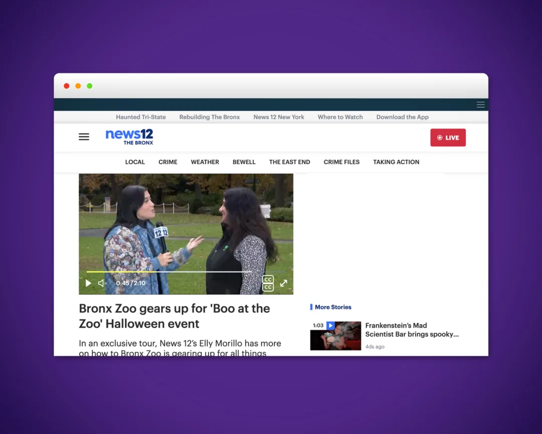 Local media coverage for the Bronx Zoo