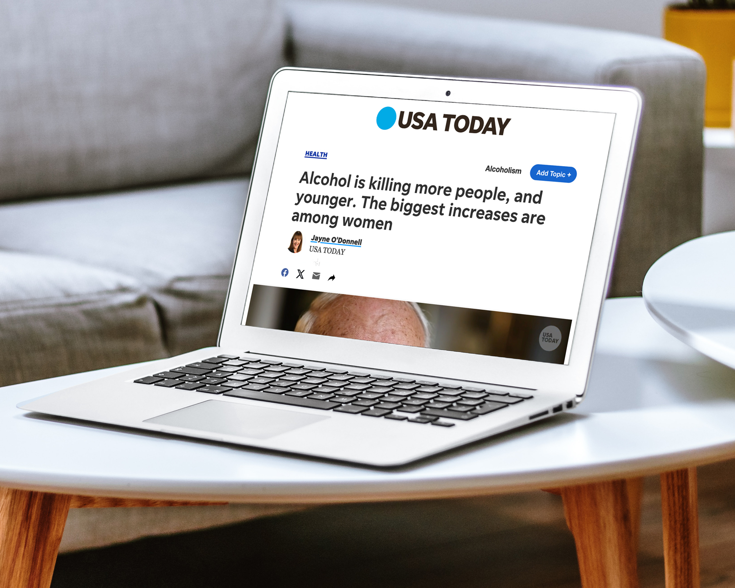 USA Today media coverage Gregory secured for Caron Treatment Centers