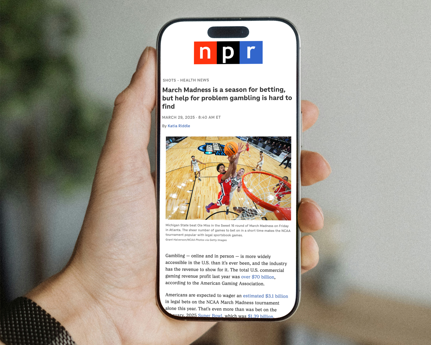 NPR article Gregory secured for Caron Treatment Centers