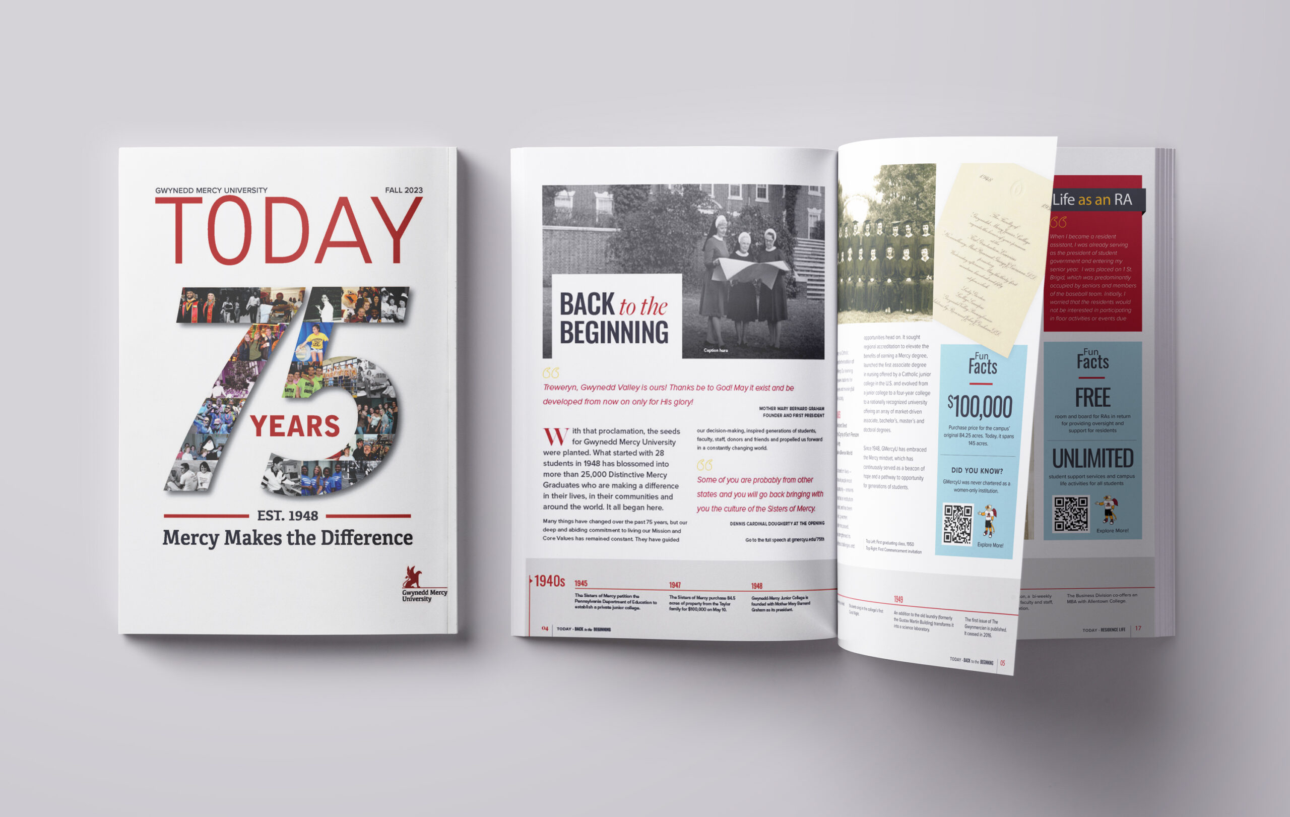 Image of the Gwynedd Mercy University 75 Anniversary Magazine