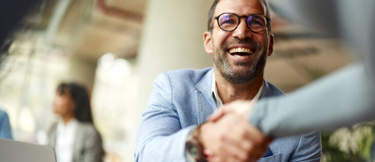 Insurance advisor working and meeting with a client