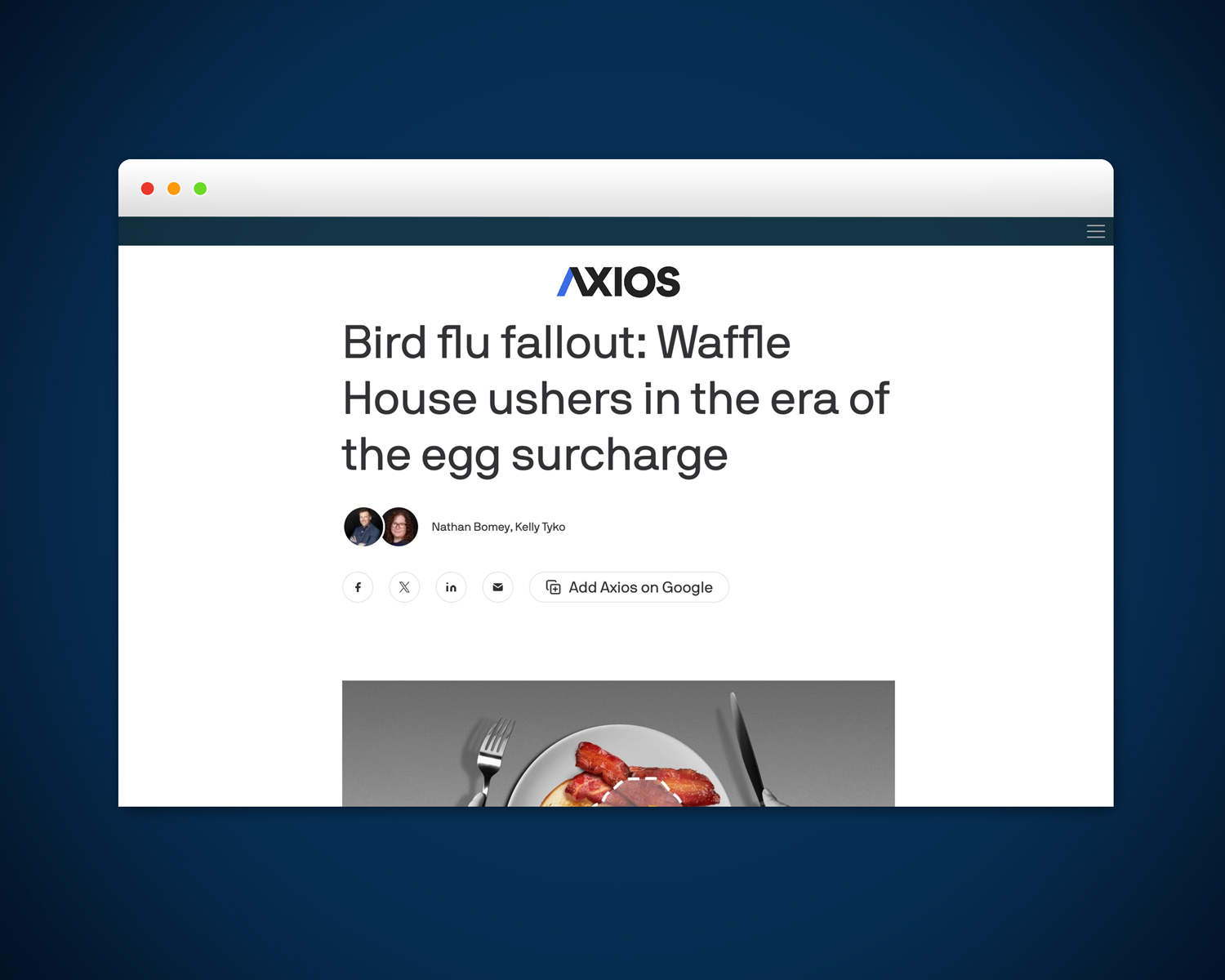 Example of media coverage from Axios for RELEX