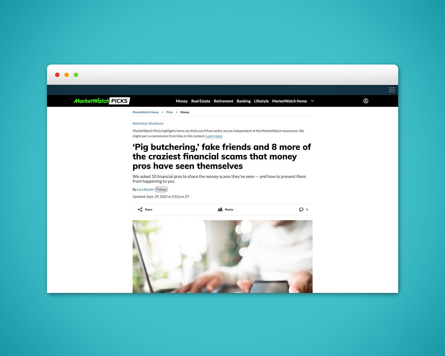 MarketWatch coverage that Gregory obtained for Citadel Credit Union