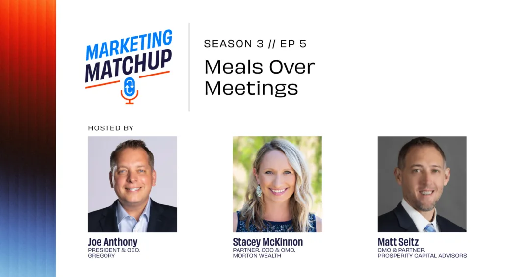 Joe Anthony of Gregory, Stacey McKinnon of Morton Wealth and Matt Seitz of Prosperity Capital Advisors discuss chatbot RIA referrals on Marketing Matchup.